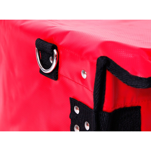 Zeitungswagentasche PLANE, Farbe rot mit schwarzer Umrandung