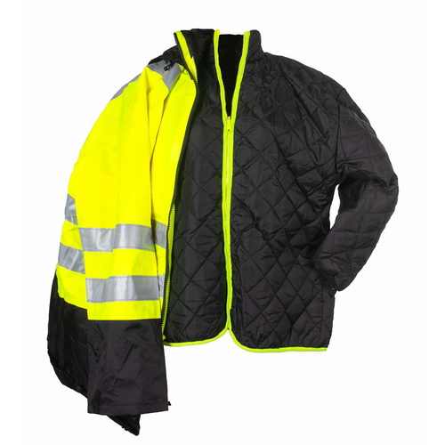 Warnschutzparka 3-in-1, Gre S-XXXL, wind- und wasserdicht