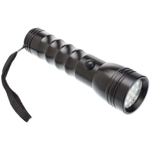 LED Taschenlampe mit 19 LED Leuchten in schwarz